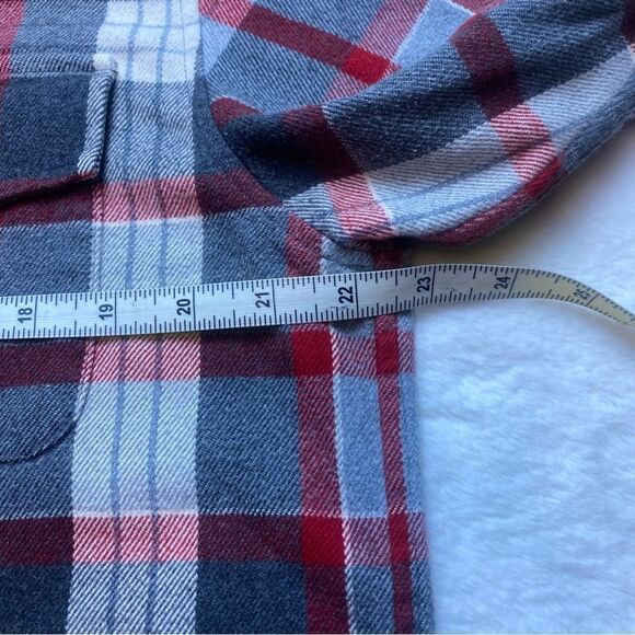 Lauren Ralph Lauren Red and Gray Plaid 1/4 Flannel Shirt Size Large - Picture 11 of 13